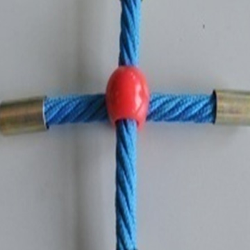 Cross Type Playground Rope Connector - Plastic Coated Aluminium